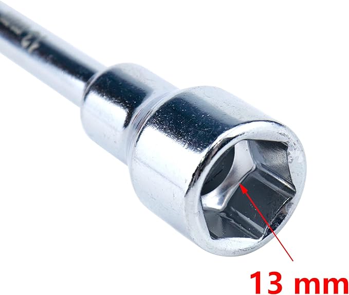 Antrader 13 mm Socket Wrench Screwdriver, High-carbon Steel Hex Nut Driver Non-Magnetic Tip Carburetor Adjustment Tool with 86mm Shaft