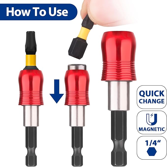 HPHOPE 32 Pieces Professional Magnetic Screwdriver Bit Accessory Set