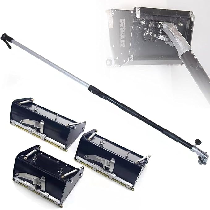 Drywall Taping Flastering Smoothing Tool,Professional 8/10/12 Inch Drywall Flat Finishing Box, Drywall Knife Tools,Mud Drywall Skimming Blade,with 41''- 65'' Adjustable Handle,27cm/10in