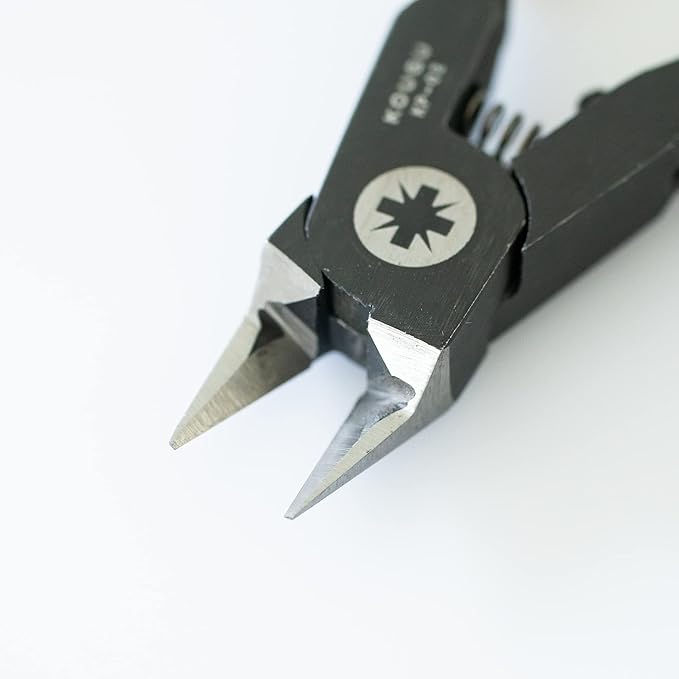Super Precision Sprue Cutter For Plastic - 5 Inch Steel Side Cutter Nippers With Slim Bilateral Cutting Edges & Non Slip Handles