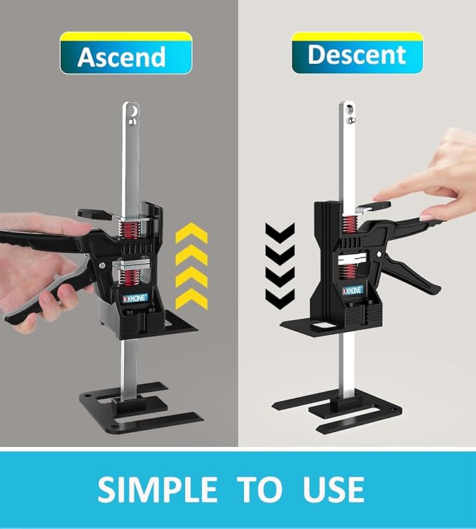 Labor Saving Arm Jack(2 Pcs),Multi-Function Height Adjustment Lifting Device with Storage Case,Suitable for Door Panel Lifting,Wall Tile Locator,Cabinet Jack and Board Lifter etc.