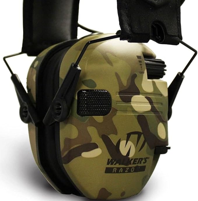 Walker's Razor Slim Ultra Low Profile Compact Design Adjustable Range Shooting Hunting Hearing Protection Electronic Earmuffs