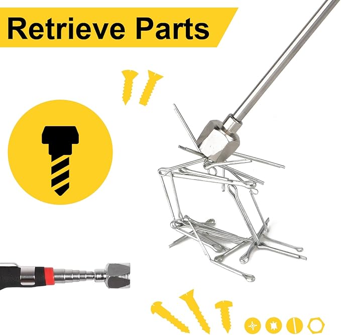 Toolwiz Telescopic Magnetic Pick up Tool (16LB), Extendable to 30 inch Extendable Magnet Pickup Tool, Gifts for Dad, Husband, Grandpa, Handyman Father's Day