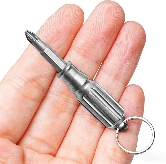 Titanium Alloy Screwdriver S2 Steel Bit High Hardness Non-Slip Tungsten Head Window Breaker Versatile EDC Tool