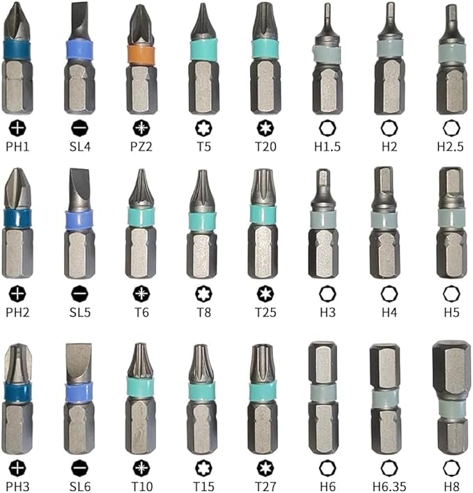 Ratchet Screwdriver Set 24 in 1 Precision Screwdriver Bit Screwdriver Sets With Case Duka Tools Ratchet Screwdriver with Detachable Handle for Watch Computer Electronics Father'screwdriver set (Black)