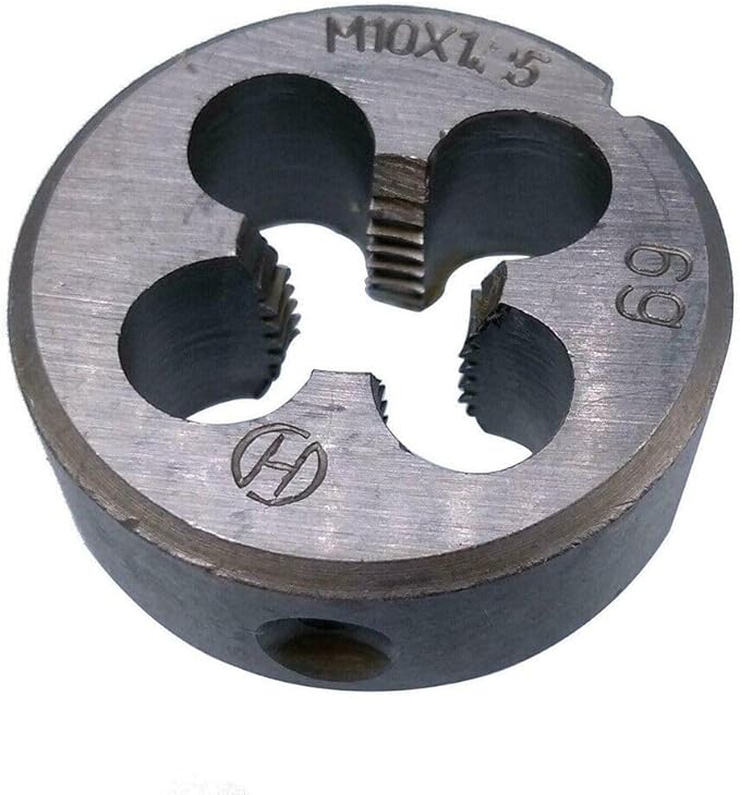 Metric Hand Thread Tap and Die Set,Right Hand Thread Tapping Tool 3pcs (M10 x 1.5mm)