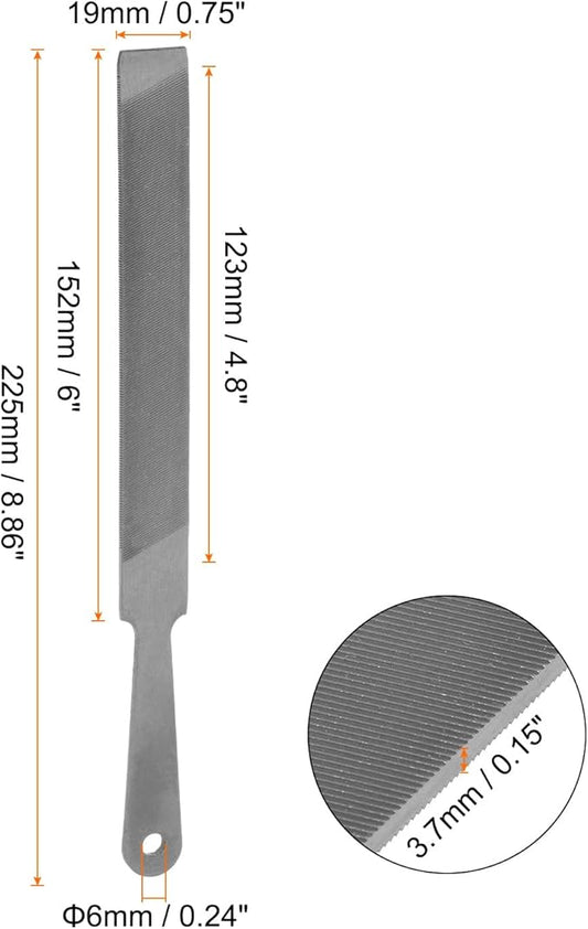 HARFINGTON Farmers Own Files 6 Inch High Carbon Steel Single Cut Flat Hand Rasp File for Deburring and Removing Material