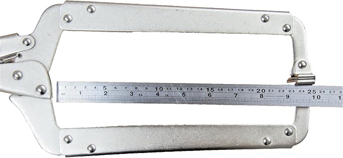 2-Pack 18 Inch Locking C Clamp Pliers with Swivel Jaw Pads, Max Jaw Opening 8-1/4", Drop-Forged Steel Vice Welding Clamps for Metalworking, Woodworking, Automotive