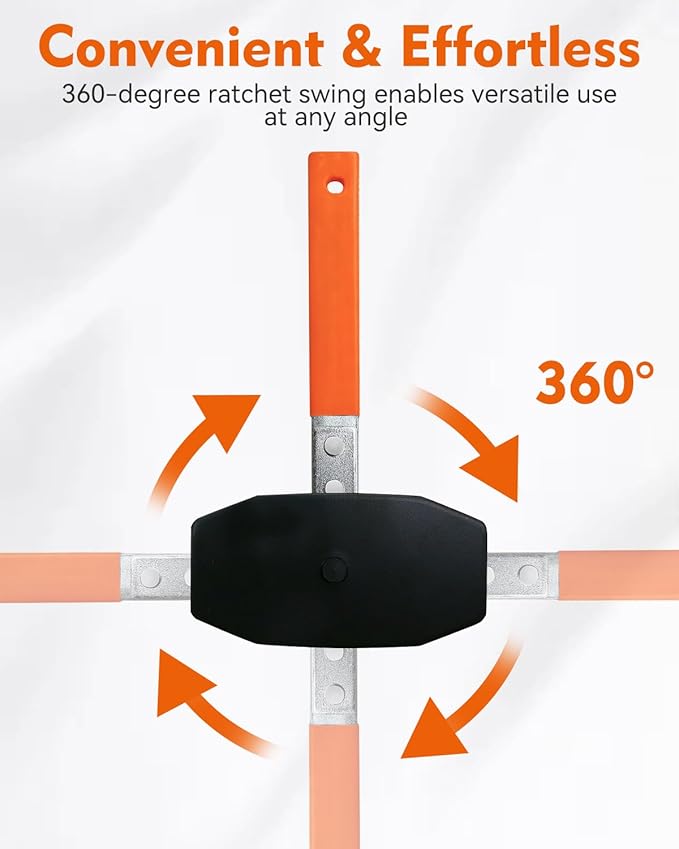 Upgraded Brake Caliper Compression Tool 4 in 1 Universal Caliper Piston Compressor Tool with 4 Brake Caliper Hangers Brake Pad Spreader Tool with 360째Swing Ratchets for Car Brake Repair