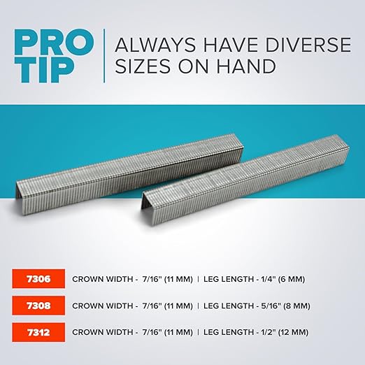 IDL Packaging Heavy Duty Staples - 7/16" x 1/12" x 0.04" (5 Boxes, 25000 pcs) - Non-Rusting, Durable Industrial Staples