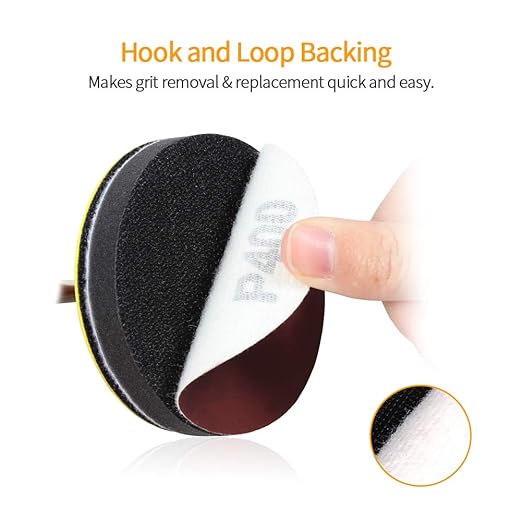 SPEEDWOX Hook and Loop Sanding Discs 100pcs 3 Inch 400 Grit Sandpaper for Wood Drill Grinder Rotary Tools No Hole