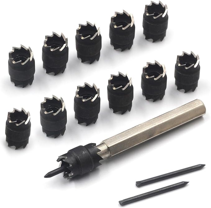 Spot Weld Cutter, Sheet Metal Hole Cutter, Punch Remover Panel Separator for Power Drill Welding Auto Body Work Tool, 3/8 Inch Drill Bit Tool (14-Pack)