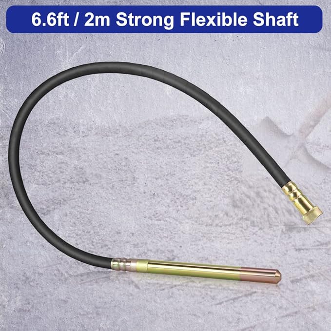 Seeutek Handheld Concrete Vibrating Tool - 1500W 6.6ft Electric Concrete Vibrator, 13000VPM Portable Pencil Cement Vibrator for Remove Air Bubble and Mix Concrete, Easy to Use