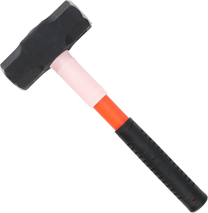 JOIKIT 2 PCS 4lb Sledge Hammer, Drilling Crack Hammer with Forged Steel Head and Fiberglass Handle, Solid Construction for Demolition Work