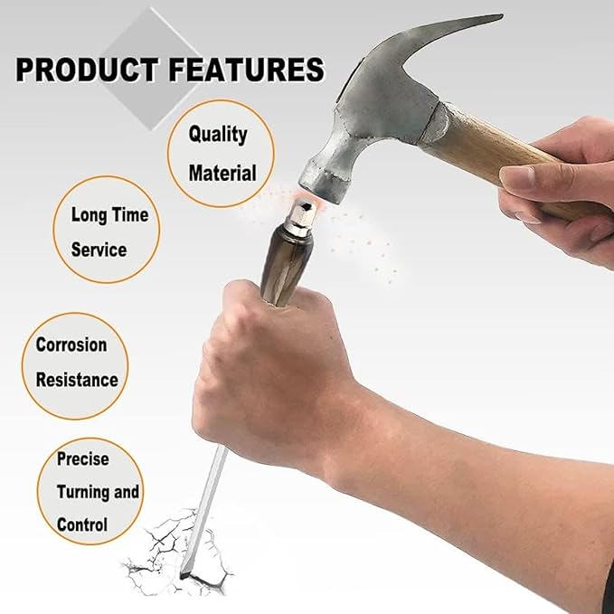 Utoolmart Slotted Impact Screwdriver 12 Inch Keystone Demolition Driver Magnetic 1Pcs