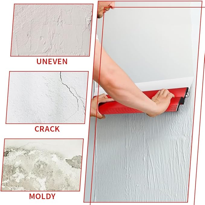 Drywall Skimming Blade Kit, Including 10",24",32"Skimming Blades in Three Sizes and Adjustable Length Extension Rod and Angle Bracket,Suitable for Concrete Facing Wallboard and Plasterboard