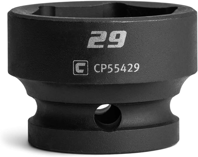 Capri Tools 29 mm Stubby Impact Socket, 1/2 in. Drive, 6-Point, Metric