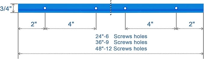 HOTTARGET Aluminum 24"X2 T-track with 2pk Hold Down Clamps,6-3/8"L x 1-1/4"Width-Woodworking and Clamps - High Strength Aluminum Alloy 6063 - Fine Sandblast Anodized - Blue Color