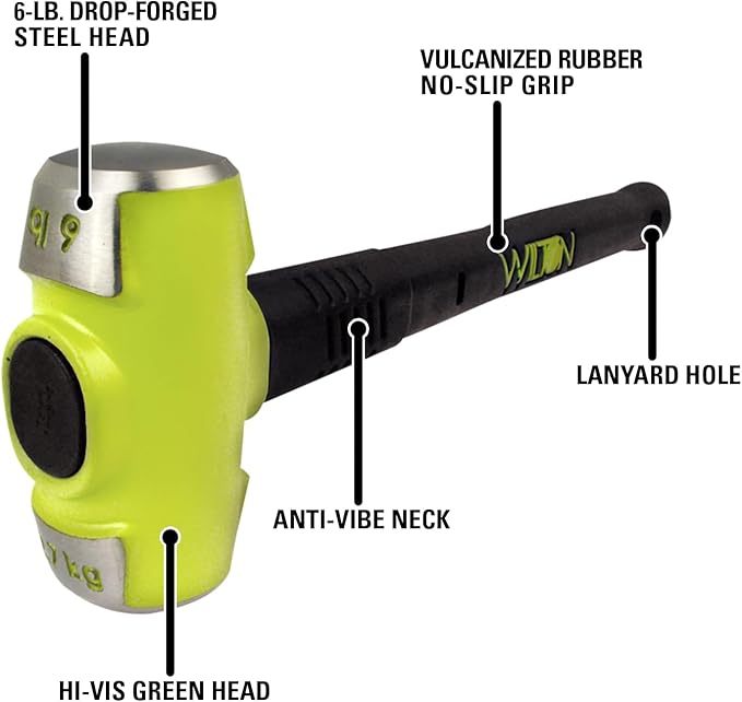 Wilton B.A.S.H 16" Sledge Hammer, 6 Lb Head (20616)