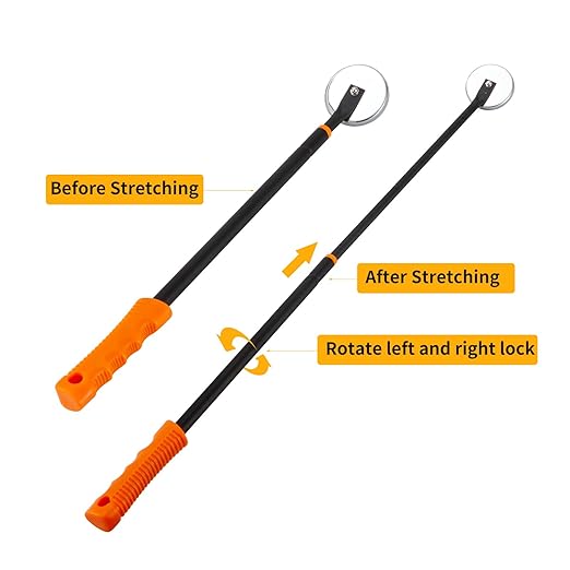 HARDK Heavy Duty Telescoping Pick up Tool Set of 3 - Magnetic Sweeper Tool 40" and Telescoping Flexible Magnet Stick Tool Useful for Hard-to-Reach, Mechanic, Home, Automotive. Gift for Men