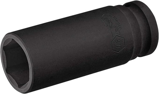 Jetech 1/2 Inch Drive 7/8 Inch Deep Impact Socket, Made with Heat-Treated Chrome Molybdenum Alloy Steel, 6-Point Design, SAE