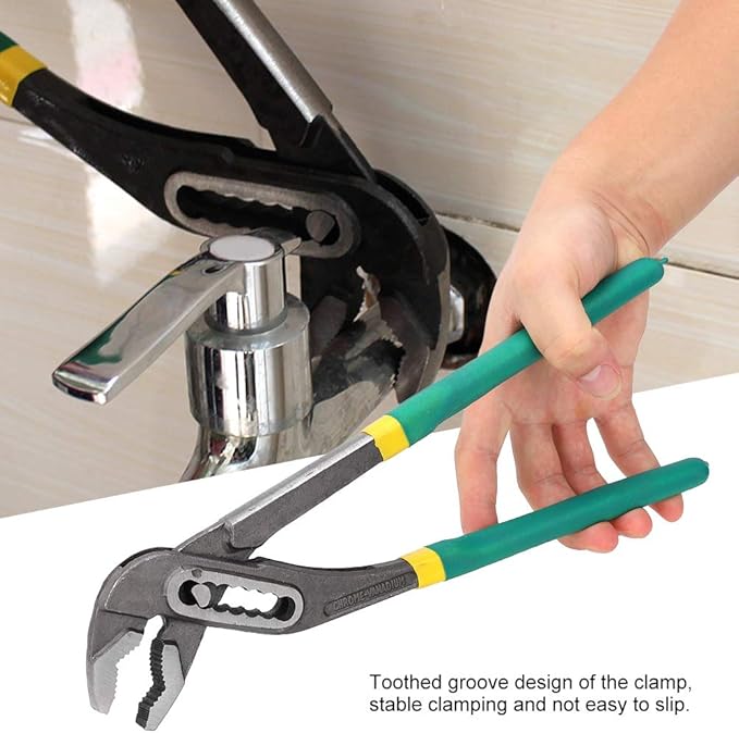 Water Pump Pliers, Heavy Duty Adjustable Plumbing Pliers, 8 Inch Multi Function Gripping Tool for Home Repair, Plumbing, and Water Pump Maintenance (12 inches)