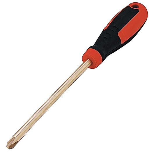 C.S. Unitec Screwdriver Phillips Head Non-Sparking, Non-Magnetic, Corrosion Resistant Type 4 (6mm) x 8"" Round Shank TUV Certified EX803-4B"