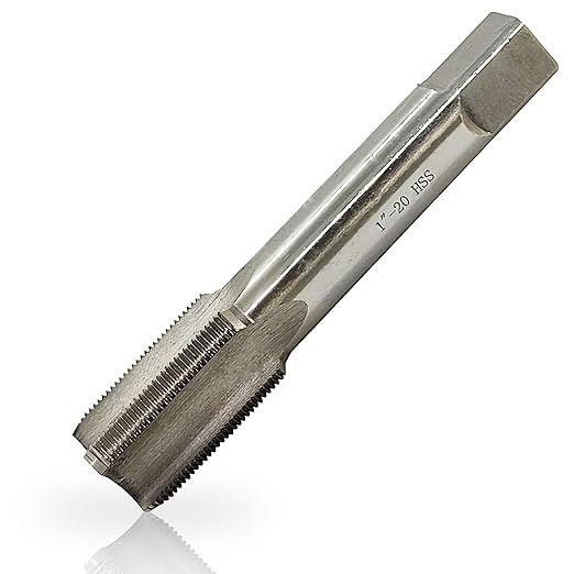 Lzcdelyxiao 1"-20 Tap UNEF Right Hand Straight Flute Thread Tap Machine Tap 1"-20 TPI Nominal Diameter 1" Thread Per Inch 20 Fin Thread Tolerance Grade 2B Tapping Thread High Speed Steel HSS