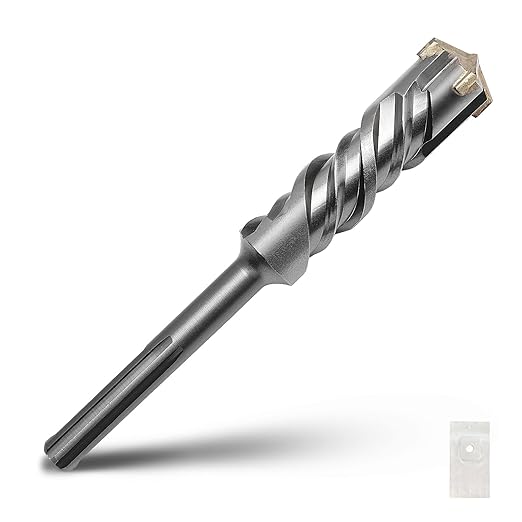 1-2/3 x 10 inch SDS Max Rotary Hammer Drill Bit, 42x260mm Carbide Tip Masonry Drill Bit,Concrete Drill Bit for Masonry, Brick, Stone, Concrete (Length :260mm / 10 inch, 42mm (1-2/3 in) Diameter)
