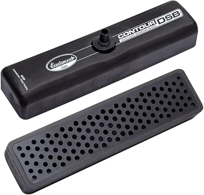 Eastwood Elite Contour DSB Dustless Auto Body Sanding Block Kit with Sandpaper | Automotive Sanding Blocks and Contour Hand Sander for Drywall & Autobody | 40, 80, 320, 180, 400 Grit Sandpaper