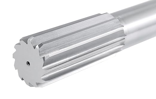Accusize Industrial Tools 1-1/2'' H.S.S. M2 Straight Shank Straight Flute Chucking Reamer, Flute Length 3-1/2'', Oal 12-1/2'', Rh, 12 Flute, 5015-0340