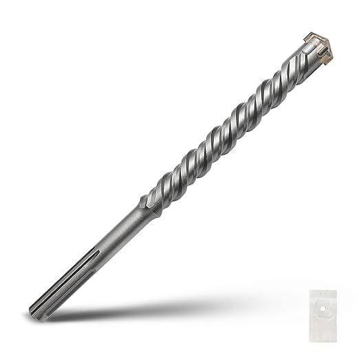 1-3/16 x 10 inch SDS Max Rotary Hammer Drill Bit, 30x260mm Carbide Tip Masonry Drill Bit,Concrete Drill Bit for Masonry, Brick, Stone, Concrete (Length :260mm / 10 inch, 30mm (1-3/16 in) Diameter)