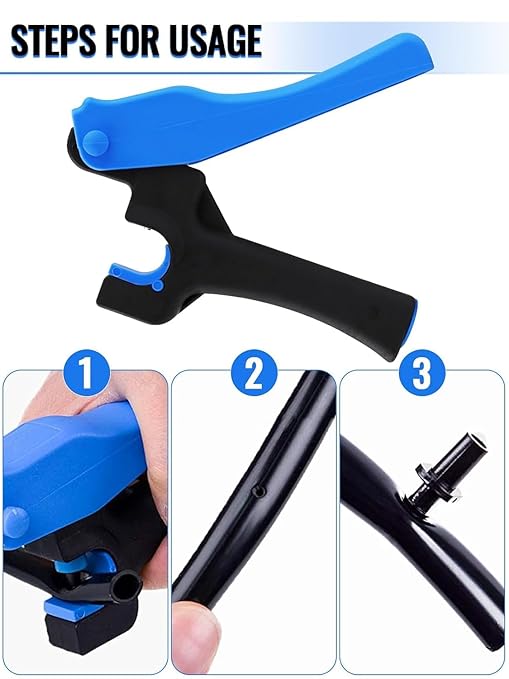 Kalolary Hole Punch Tool for 1/4" Inch Fitting & Emitter Plastic,Drip Irrigation Tubing Hole Punch Tool Outdoor Garden Watering Tube Punch