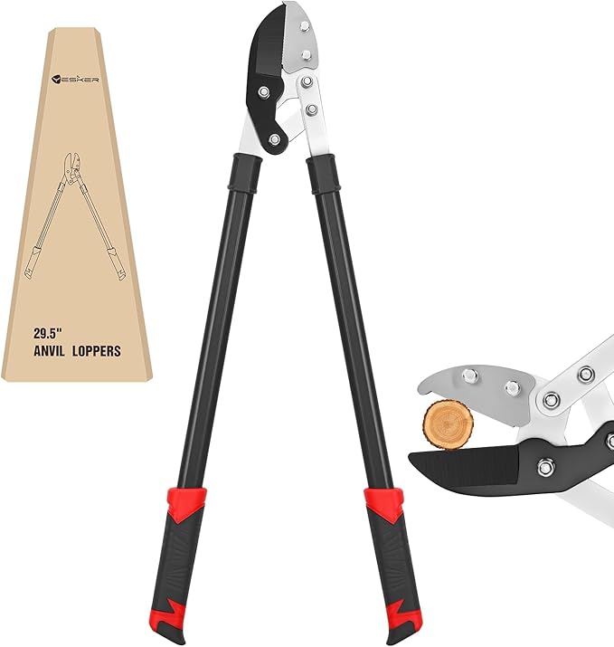 Yesker 29.5" Loppers Heavy Duty Tree Trimmer Sharp Anvil Blade Bypass Loppers up to 1.6 Inch Dia Cut Capacity Compound Action System Limb Branch Cutter Ideal for Tree Trimming Garden Maintenance