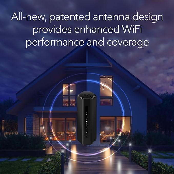 NETGEAR Nighthawk WiFi 7 Router (BE9300) ??Router Only, 9.3Gbps Wireless Speed, 2.5 Gigabit Internet Port, Tri-Band for Gaming, Covers 2,500 sq. ft., 100 Devices, VPN ??Free Expert Help