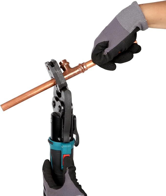 ZUPPER 6PCS Copper Press Rings 1/2" to 2", 3Pcs Rotating Adaptors R8-24, R8-3240 and R9 Suit for Narrow,Angled Installation Areas Compatible with Compact and Standard Press Tools