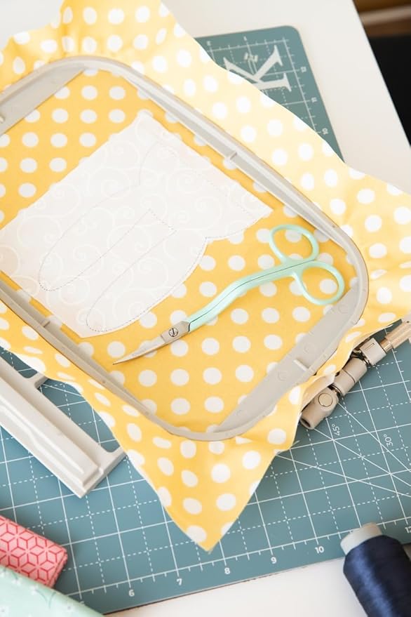 Kimberbell 6" Double Curve Appliqu챕 Scissors - Precision Fabric Trimming for Machine Embroidery & Sewing, German Steel, Extra-Sharp Blades, Right-Handed Comfort Grip Scissors for Embroidery