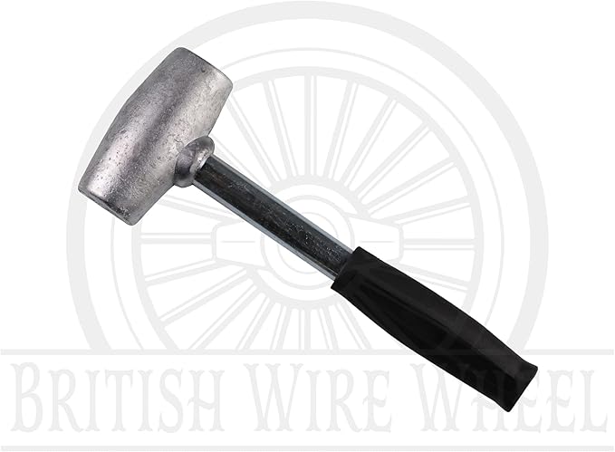 4lb Lead Hammer with 8-sided Hex Wrench Set - Dead Blow Lead Hammer + Hex Wrench are Essential Tools for Lowriders and Cars with Hex Knock-Off Spinner Cap Fitted Wire Wheels