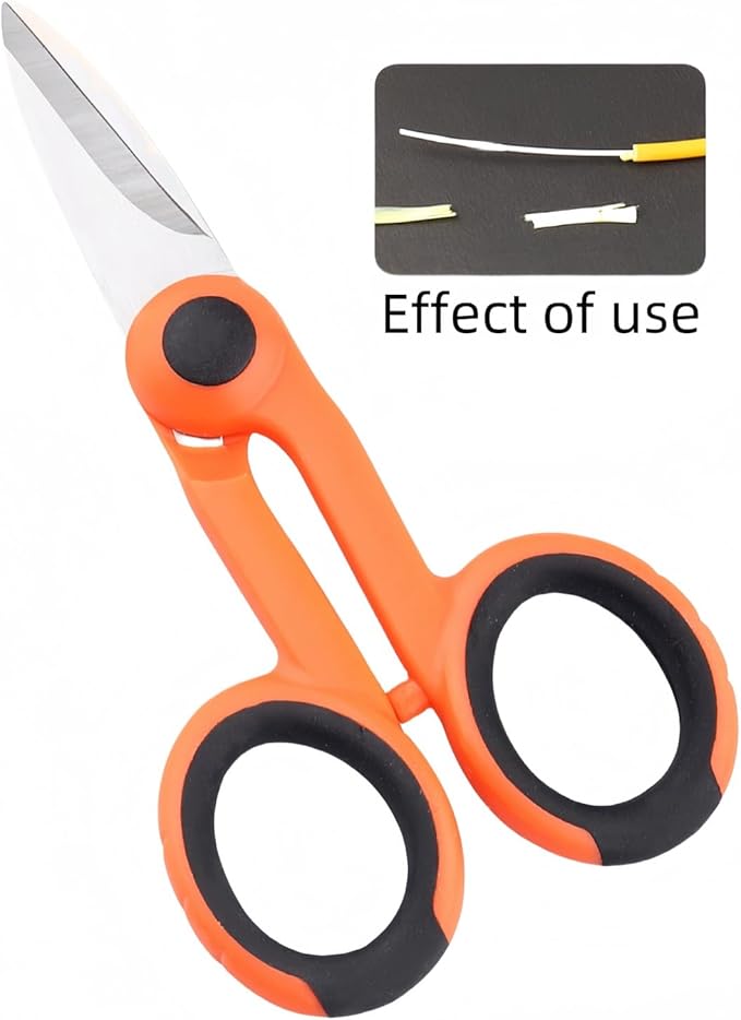 TXWTXPJ-1Pack Optic Fiber Cable Cutter Scissors for Fiber Optic Kevlar Shears Stainless Steel Electrical Shears Precision Scissor with Wire Optical Fiber Cut