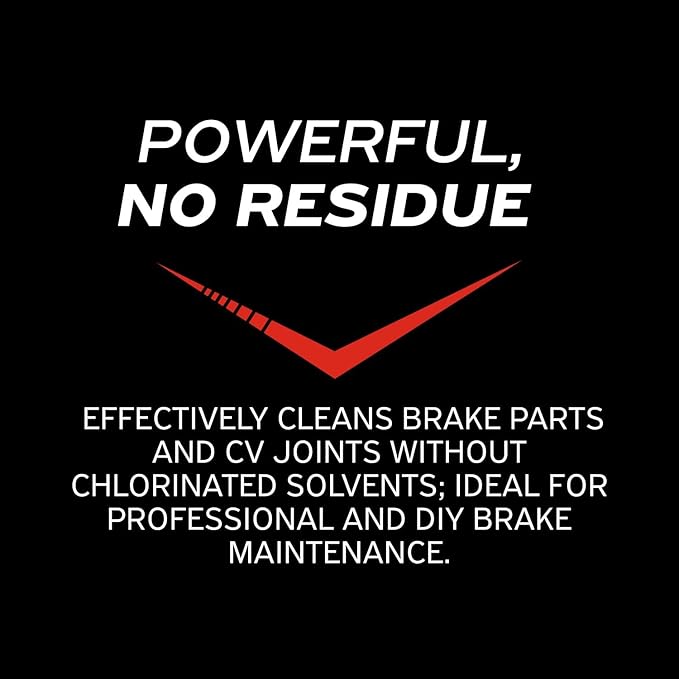 Non-Chlorinated Brake Parts Cleaner, No VOC (50 State Formula), Instantly Removes Brake Dust, Grease & Grime, Quick Drying, 15 Oz (Pack of 6)