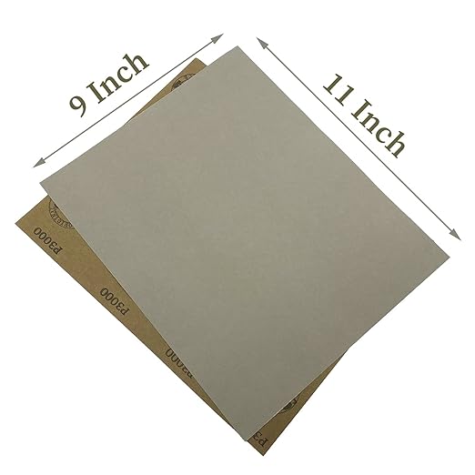 3000 Grit Wet Dry Sandpaper, 9 x 11 Inch Sanding Sheets, 15PCS Premium Silicon Carbide Sand Paper for Wood Metal Ceramic or Auto Polishing and Scratches Removing