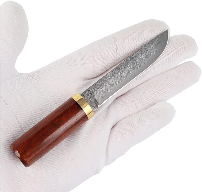 MASALONG KNI210 Damascus steel blade rosewood office decoration shape knife Suitable for opening office envelopes Decorative decoration