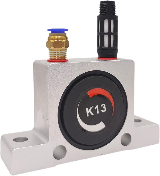 K 1/4'' K13 Thread Pneumatic Vibrator Power Concrete Vibrator Ball Type Aluminum Alloy Air Turbine Oscillator with Silencer