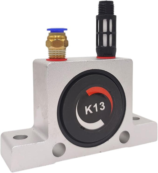 K 1/4'' K13 Thread Pneumatic Vibrator Power Concrete Vibrator Ball Type Aluminum Alloy Air Turbine Oscillator with Silencer
