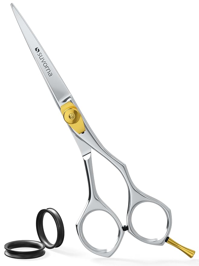 Suvorna Hair Cutting Scissors for Professionals, Barbers - Hair Shears for Cutting, Trimming, Grooming, Precision - Extremely Sharp Razor Edge - Made With 6.5" Japanese Stainless Steel for Men, Women.