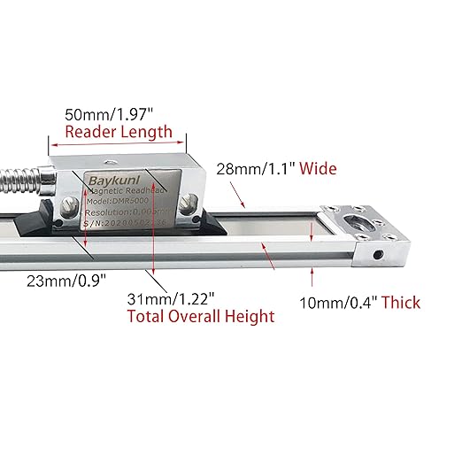 3 Axis Digital Readout DRO Display KIT 16" x 32" x 18" Travel Length High Accuracy IP67 5um 420mm+820mm+470mm Travel Magnetic Scale for Mill Milling Machine Tool RPM Function Included
