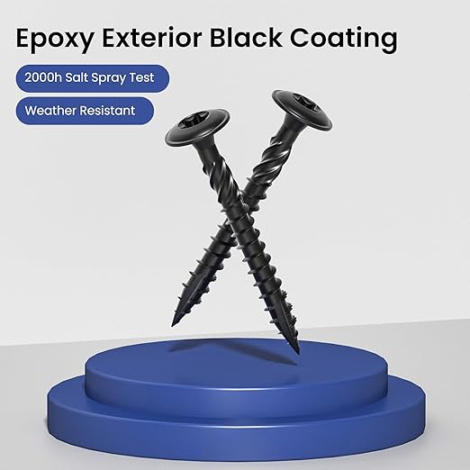 Lag Screws #14 x 2-1/2 Inch, (5lb, 253pcs) Heavy Duty Construction Structural Exterior Wood Timber Screws, Torx Drive Washer Head Rust Resistant Black Epoxy Coated, with T30 Star Bit