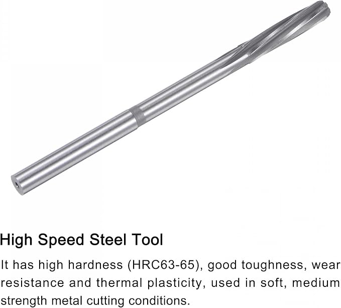 uxcell Chucking Reamers, 7mm H7 4241 High Speed Steel Spiral Flutes Lathe Machine Reamer Milling Cutter