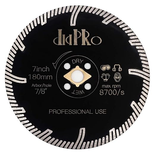 Diamond Granite Blade 7" for Cutting and Grinding Granite Marble Porcelain Tile (7"-1pc)…