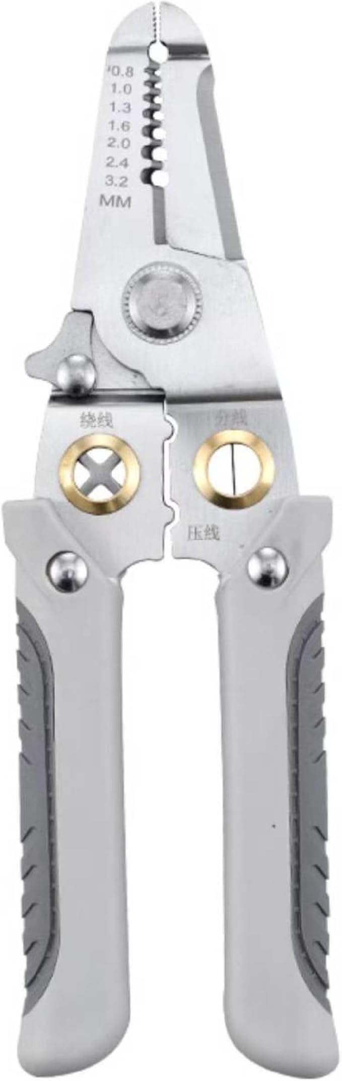 Electrician's Multi-Function Wire Stripper Tool, 6-in-1 Multi-Function Wire Stripper, Ergonomic Handle Design, Ideal for Home Renovation and Automotive Use (B-With measuring edge)